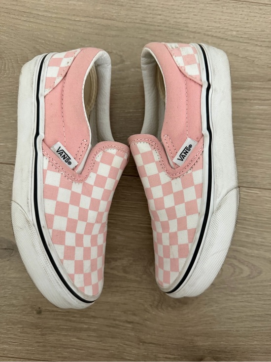 Vans Other - Vans Kids Slip-On Checkerboard Pink and White Sneakers